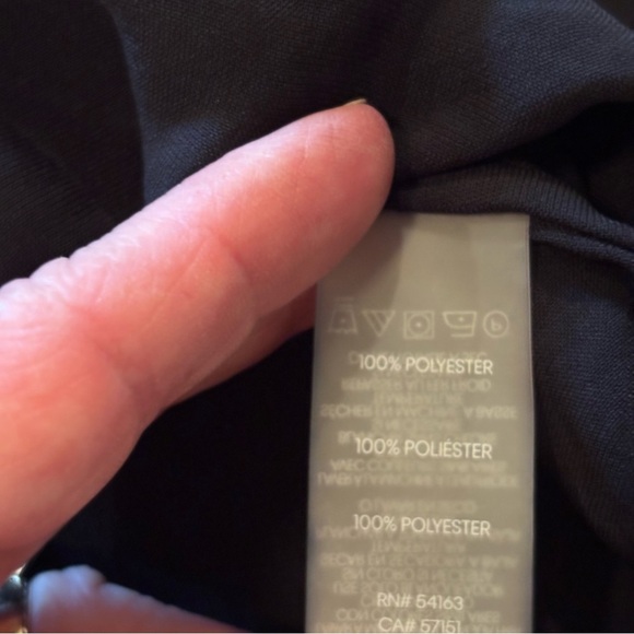 NWT Karl Lagerfeld Black 3/4 Sleeve Blouse Top,Medium, Office Casual Lightweight - Picture 12 of 15